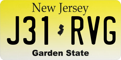 NJ license plate J31RVG