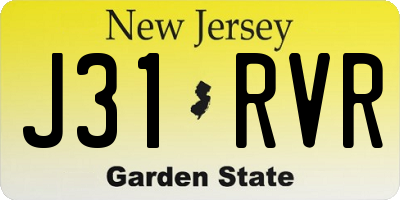 NJ license plate J31RVR