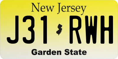 NJ license plate J31RWH