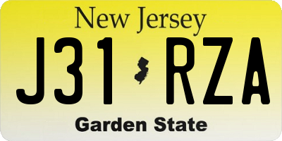NJ license plate J31RZA