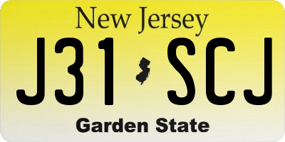 NJ license plate J31SCJ