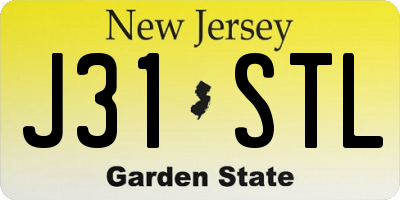 NJ license plate J31STL