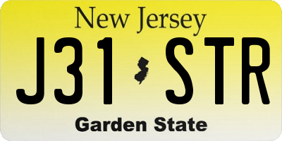 NJ license plate J31STR
