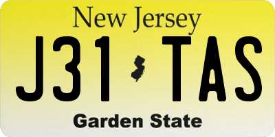 NJ license plate J31TAS