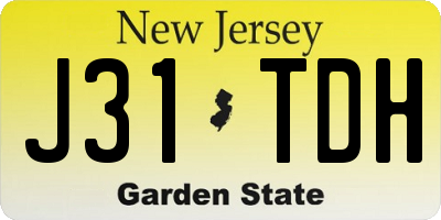 NJ license plate J31TDH