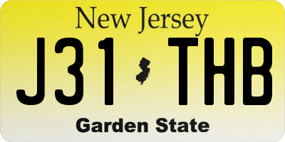 NJ license plate J31THB