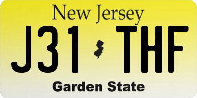 NJ license plate J31THF