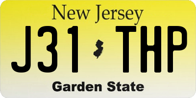 NJ license plate J31THP