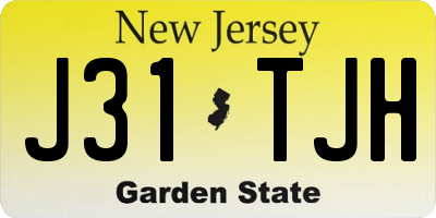 NJ license plate J31TJH