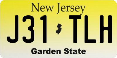 NJ license plate J31TLH