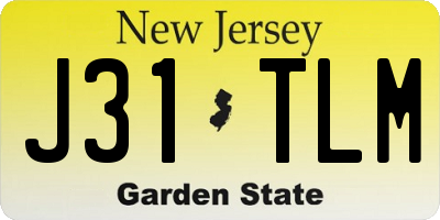 NJ license plate J31TLM