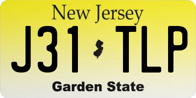 NJ license plate J31TLP