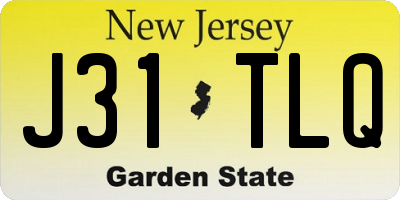 NJ license plate J31TLQ
