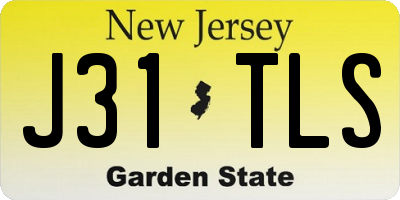 NJ license plate J31TLS
