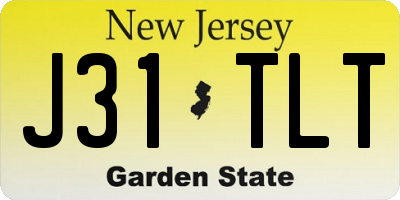 NJ license plate J31TLT