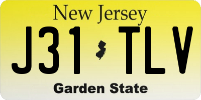 NJ license plate J31TLV