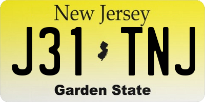 NJ license plate J31TNJ