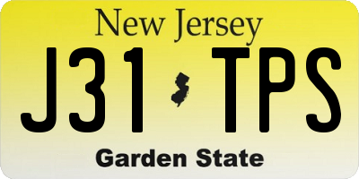 NJ license plate J31TPS