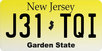 NJ license plate J31TQI