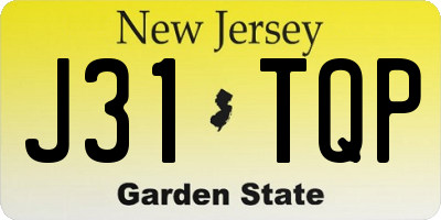 NJ license plate J31TQP