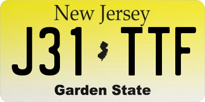 NJ license plate J31TTF