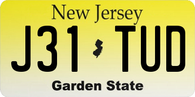 NJ license plate J31TUD