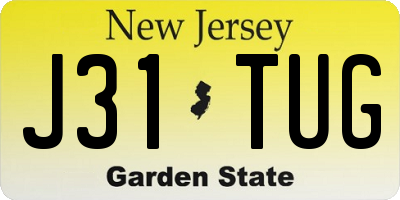 NJ license plate J31TUG