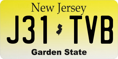 NJ license plate J31TVB