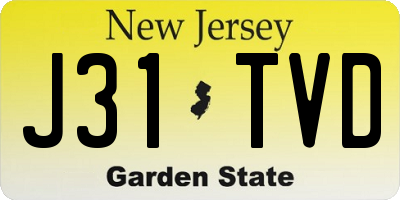 NJ license plate J31TVD