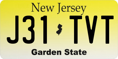 NJ license plate J31TVT