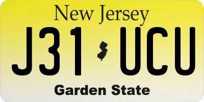 NJ license plate J31UCU