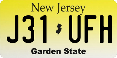 NJ license plate J31UFH