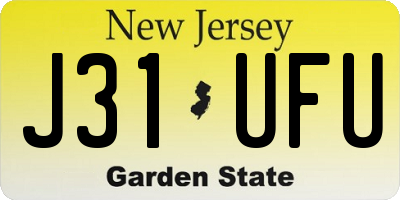 NJ license plate J31UFU