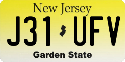 NJ license plate J31UFV
