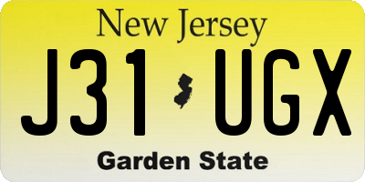 NJ license plate J31UGX