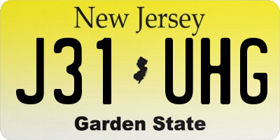 NJ license plate J31UHG
