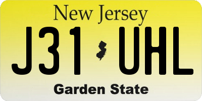 NJ license plate J31UHL
