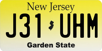 NJ license plate J31UHM