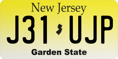 NJ license plate J31UJP