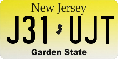NJ license plate J31UJT
