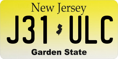 NJ license plate J31ULC