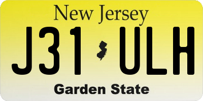 NJ license plate J31ULH