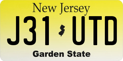 NJ license plate J31UTD