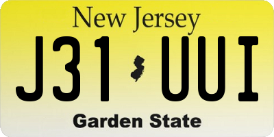 NJ license plate J31UUI