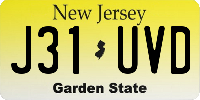 NJ license plate J31UVD