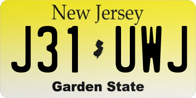 NJ license plate J31UWJ