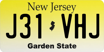 NJ license plate J31VHJ