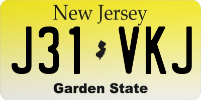 NJ license plate J31VKJ