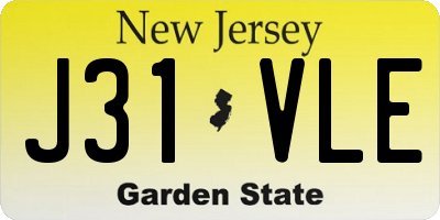 NJ license plate J31VLE