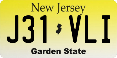 NJ license plate J31VLI